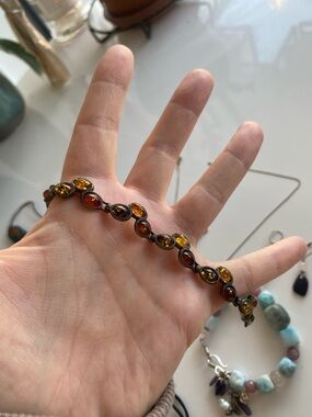 Amber and Sterling Silver Jewelry Lot